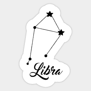 Libra - Black print Sticker